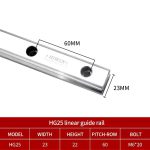 ریل عرض 25 هایوین (HIWIN) ساخت تایوان مدل HG25